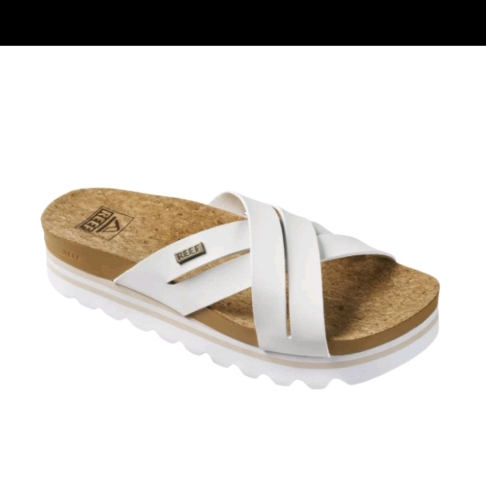 REEF Cushion Bloom Hi Women's Platform Fashion Sandal, Vegan Leather X Strap - Picture 3 of 5